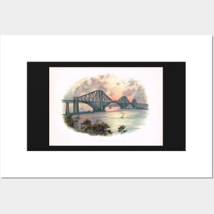 Forth Bridge from South East Circa 1900 Posters and Art